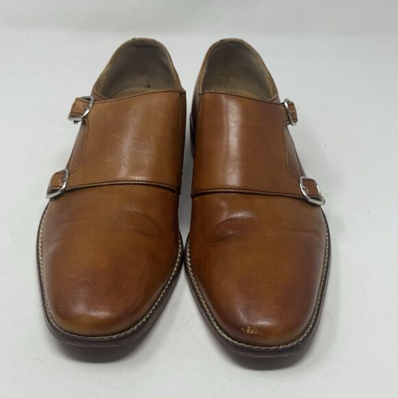 Cole Haan Giraldo Double Monk Strap Dress Shoes Mens 8 M British Tan Brown - Picture 5 of 16